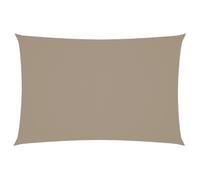 Kaorsrow Voile d'ombrage rectangulaire 2 x 4 m en tissu Oxford - Distributeur d'ombre pour jardin, terrasse et balcon - Voile d'extérieur robuste avec fixations en acier inoxydable - Couleur taupe