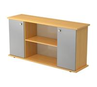 KAPA SB | Sideboard | avec portes - Hêtre/Argent avec bouton