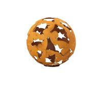 Kapaga Boules de Jardin en Rouille décoration de Jardin Vintage rouillée pour Bougies Boules décoratives de pour l'extérieur Papillon (Rouille 35)