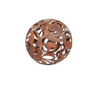 Kapaga - Boules de Jardin en Rouille - Décoration extérieure au Style Vintage - Décoration extérieure pour Bougies - Boules décoratives de Jardin pour l'extérieur (Orange Rouille 2, 23 cm)