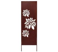 Kapaga Brise-vue en métal - 160 x 50 cm - Aspect rouille | Pour jardin et terrasse - Corten, élément brise-vue - Pare-vue - Clôture décorative de jardin - Rouille (trois astères)