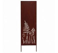 Kapaga Brise-vue en métal - 160 x 50 cm - Aspect rouille | Pour jardin et terrasse - Corten, élément brise-vue - Pare-vue - Clôture décorative de jardin - Rouille (arbustes)