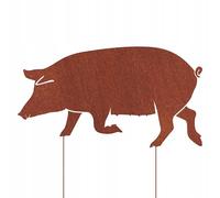 Kapaga - Figurine de jardin en rouille - Métal - Patiné - Cochon - Hauteur | Figurine d'animal - Figurine décorative - Décoration de jardin - Décoration de jardin