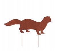 Kapaga - Figurine de jardin en rouille - Métal - Patiné - Wiesel - Hauteur 35 cm