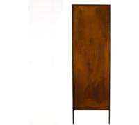 Kapaga - Panneau de protection visuelle en métal - 160x50 cm - Aspect rouille noble - Effet rouille, patine | Pour jardin et terrasse, en Corten, élément de protection visuelle - Cloison de protection