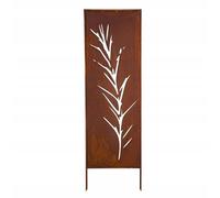 Kapaga - Paravent Métal - 160 cm x 50 cm - Corten - Effet Rouillé Paravent pour Jardin - Élément de Paravent - Mur de Protection - Décoration de Jardin - Clôture - Rouille (Herbe)