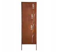 Kapaga - Paravent Métal - 160 cm x 50 cm - Corten - Effet Rouillé Paravent pour Jardin - Élément de Paravent - Mur de Protection - Décoration de Jardin - Clôture - Rouille (Fleurs)