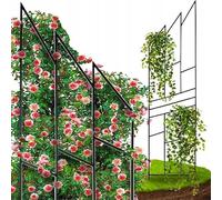 Kapaga - Treillis de 200 cm - Support pour Plantes Grimpantes - Tuteur de Jardin pour Rosiers (Noir)