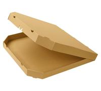 KAPAK Boîte à pizza marron, format 25, dimensions 50x50x4 cm, à angles droits, pour usage professionnel (restauration)