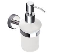 Kapitan Distributeur de Savon avec Pompe Mural Verre Acier Inoxydable 18/10
