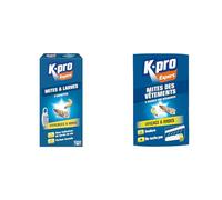 Kapo Cassettes Mites et Larves - 2x - Idéales pour Eliminer - Efficace 6 Mois & Papier Accordéon Ant-Mites - Elimine les Mites et Leurs Larves et Évite Leur Réapparition