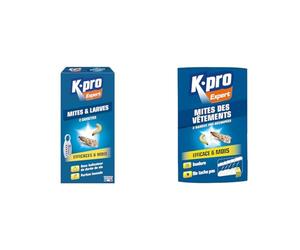 Kapo Cassettes Mites et Larves - 2x - Idéales pour Eliminer - Efficace 6 Mois & Papier Accordéon Ant-Mites - Elimine les Mites et Leurs Larves et Évite Leur Réapparition
