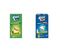 Kapo Vert - 2 Pièges de détection de Mites des Vêtements - Inodore - Restent Utilisables Pendant 3 Mois & Cassettes Mites et Larves - 2X - Idéales pour Eliminer - Efficace 6 Mois