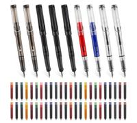 Kapokr Lot de stylos plume de calligraphie avec pointe de 0,38 mm | Kit de calligraphie avec 9 stylos de calligraphie et 48 cartouches d'encre interchangeables, 12 couleurs