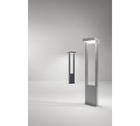 Kapp - Borne De Jardin Led 14W, Ip65, 1120 Lm, H. 65 Cm, 3000K, Aluminium Peint, Borne Extérieure, Gris Ciment - Perenz