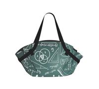 KAPPTYY Tapis de pique-nique et sac à main, portable et rond pliable pour cours de mathématiques 94 cm pour parc, pelouse, journée familiale