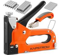 KapStrom Ensemble agrafeuse 5 en 1 de qualité supérieure, agrafeuse manuelle robuste avec dégrafeur de précision et 1 500 agrafes pour le travail du bois, la tapisserie et l'artisanat Duty
