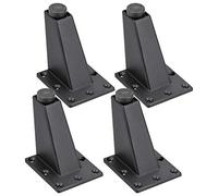 KARAA 4 Pcs Noir Pieds Réglables de Meubles, Pieds Hypoténuse de Meubles en Alliage d'Aluminium, Pieds Meubles Triangulaires pour Table Armoires Cuisine Canapé