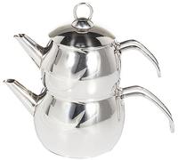 Karaca Belinay Teiera in Metallo con Teiera in Acciaio INOX, Teiera Turca, Bollitore, Teiera: 1 litro, 1,6 l, teiere turche Belinay