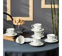 KARACA Cloche Set de gobelets à café pour 6 personnes 90 ml, Service à café, Design unique, Ambiance Soin