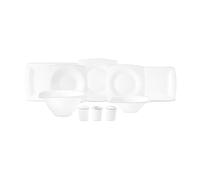 Karaca Dara Gold Fine Pearl Service de table pour 12 personnes, 58 pièces, en porcelaine de luxe et élégant, avec accents dorés, parfait pour les occasions festives et les dîners élégants