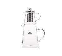 Karaca Giza Théière En Verre (1,5 Litre), Theiere avec Infuseur en Acier Inoxydable, Transparente Théière Turque, Caydanlik, Idéal pour thé aux Herbes, thé en Vrac