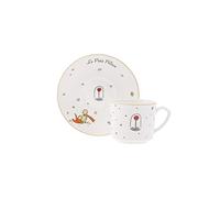 KARACA Le Petit Prince Design Lot de 6 tasses à café et soucoupes en porcelaine - Blanc multicolore Petite tasse à café turc, tasses à expresso, cappuccino, thé - 12 pièces, 80 ml