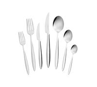 Karaca Novara Elegance Ménagères - Ensemble Couverts de Table Inox 18/10, 84 Pièces pour 12 personnes, Vaisselle et Arts de la Table, Menagere Couvert Acier Inoxydable - Argent