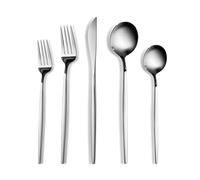 Karaca Orion Ménagères - Ensemble Couverts de Table Inox 18/10, 30 Pièces pour 6 Personnes, Vaisselle et Arts de la Table, Menagere Couvert Acier Inoxydable Fourchettes, Couteaux, Cuillères - Platine