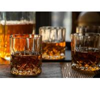 Karaf / Verre en cristal / Set pour verres à whisky - BarCraft Carafe en verre taillé pour whisky et brandy