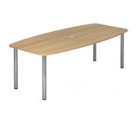 KARAT 22 C - Karat Chêne 220 x 103 avec pied en chrome