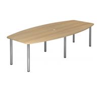 KARAT 28 C - Karat Chêne 280 x 130 avec pied en chrome