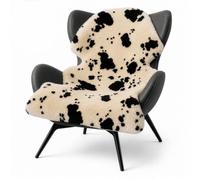 KARAT Design peau de mouton Audrey en véritable peau d'agneau - 100 % laine de mouton, environ 90 × 60 cm, fourrure décorative douce avec motif animal, tapis en fourrure, coussin de siège pour canapé