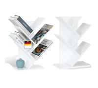 KARAT Étagère de Rangement élégante à Plusieurs Compartiments,Bibliothèque de Chambre en cubique avec Sangle de sécurité,Anti-basculement (Blanc Louisiana, 17,2 P x 30 L x 51 H cm (5 Niveaux))
