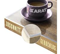 KARAT Film de Protection de Table Transparent avec Bord Droit - Nappe sur Mesure - Taille au Choix - Cristal (L : 85 x L : 185 cm)