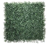 KARAT | Mur Végétal Artificiel Intérieur | Haie Artificielle | Panneaux Muraux | Toile de Fond | Décoration Murale Jungle Tropicale | Buis Vert foncé, 50 x 50 cm