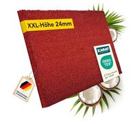 KARAT Paillasson pour extérieur et intérieur - 200 x 400 cm - Rouge - Hauteur XXL : 24 mm - Très épais - en Coco - Anti-saleté - avec Dos antidérapant - pour Porte d'entrée, entrée