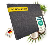KARAT Paillasson pour extérieur et intérieur - 60 x 90 cm - Gris - Hauteur XXL : 24 mm - Très épais - en Coco - Anti-saleté - avec Dos antidérapant - pour Porte d'entrée, entrée