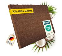 KARAT Paillasson pour extérieur et intérieur - 65 x 100 cm - Marron - Hauteur XXL : 24 mm - Très épais - en Coco - Anti-saleté - avec Dos antidérapant - pour Porte d'entrée, entrée