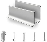 KARAT Plinthe en Aluminium KWS 606 - Protection des Angles et Bords - Baguette de Finition résistante - Joints de Carrelage - 1 pièce de profilé Longueur 1,9 m, Hauteur 6 cm