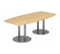 KARAT S 22 C - Karat avec pied à socle/chrome 220 x 103 Érable