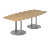 KARAT S 22 S - Karat Chêne avec pied à socle/argent 220 x 103