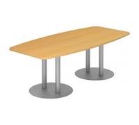 KARAT S 22 S - Karat Hêtre avec pied à socle/argent 220 x 103