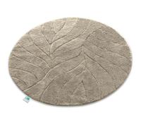 KARAT Tapis de Bain Rond, Doux et Antidérapant - Séchage Rapide, Lavable à 40°C, Certifié Oeko-TEX - Sortie de DoucheMoelleux pour Salle de Bain et Toilettes - Modèle Maris, Crème Ø 120 cm