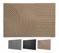 KARAT Tapis d'entrée Circa Beige ondulé, 40 x 60 cm, Tapis antidérapant avec Envers en Technologie innovante TPE - idéal pour Les entrées, Le Couloir et la Porte d’entrée