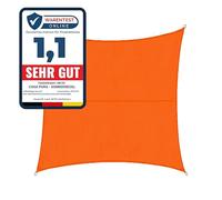 KARAT Voile d'ombrage en Polyester pour Jardin Balcon - Voile de Protection Solaire 160 g/m² Respirante & imperméable - L’Ombre idéale pour Votre terrasse patios (Hydrofuge 3x3m, Orange)