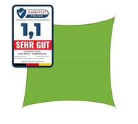 KARAT Voile d'ombrage en Polyester pour Jardin Balcon - Voile de Protection Solaire 160 g/m² Respirante & imperméable - L’Ombre idéale pour Votre terrasse patios (Respirant 5x5x7m, Vert Clair)