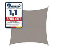 KARAT Voile d'ombrage en Polyester pour Jardin Balcon - Voile de Protection Solaire 160 g/m² Respirante & imperméable - L’Ombre idéale pour Votre terrasse patios (Hydrofuge 3x3m, Gris)