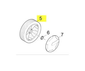 Karcher. Roue Seul ø 180 Longueur Essieu 359 M/m. Ref: 64357660