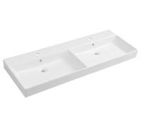 KARE 120 lavabo double en céramique 120x46cm, pour meuble de salle de bains. blanc
